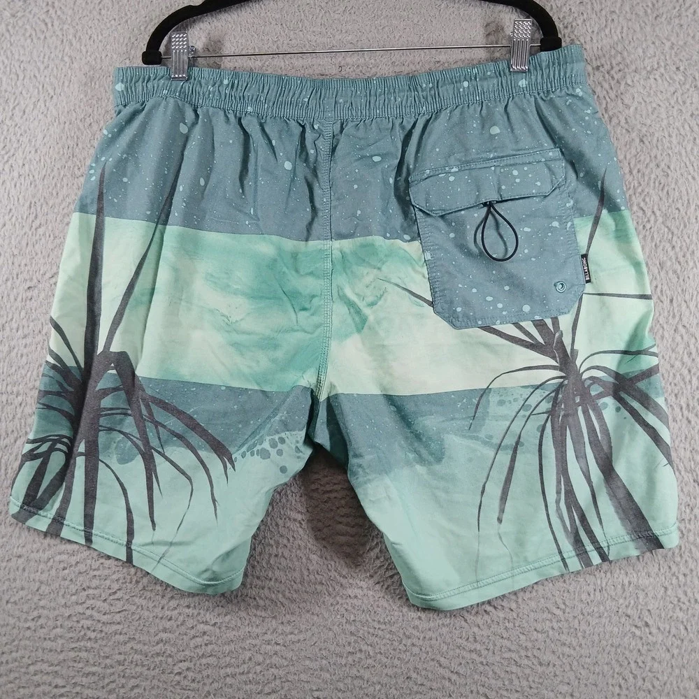 Billabong Laybacks Board‎ Shorts Tropical Teal Green Palm Print Mens Size XL